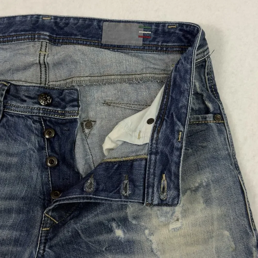 Diesel Jeans Mens Size 31 Blue Eyecons 2013 2 Edition Distressed Italy Denim